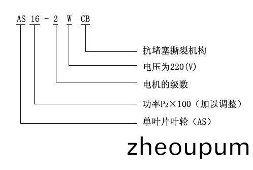 AS/AV型(xing)潛水式排(pai)汚(wu)泵(beng)型號(hao)意(yi)義