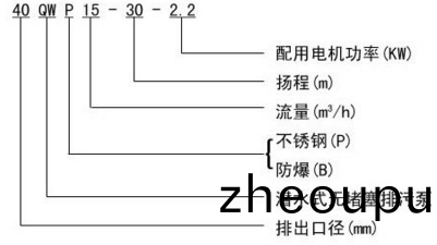 WQP型不(bu)鏽(xiu)鋼潛(qian)水(shui)泵型號意(yi)義(yi)